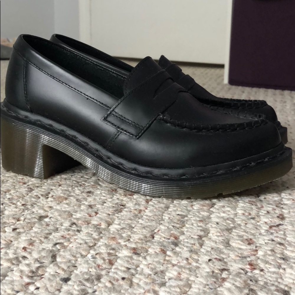 Dr. Martens Black Leather Slip On